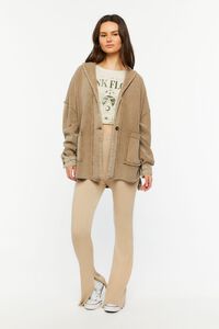 MOCHA French Terry Reverse High-Low Jacket, image 4