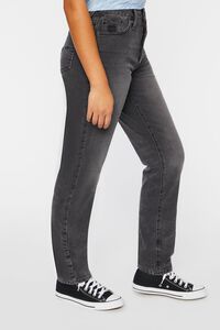 BLACK Distressed Long High-Rise Mom Jeans, image 3