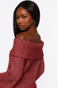 WINE Off-the-Shoulder Foldover Sweater, image 3