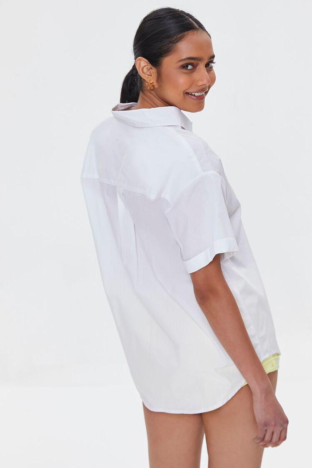 Oversized Button-Front Shirt, image 3