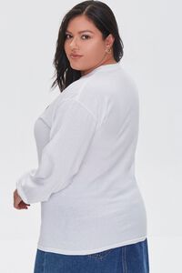 WHITE/MULTI Plus Size HER Graphic Long-Sleeve Tee, image 3
