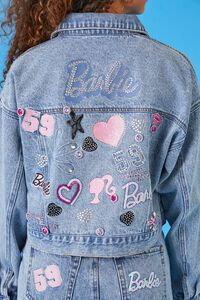 LIGHT DENIM Barbie Graphic Denim Jacket, image 6