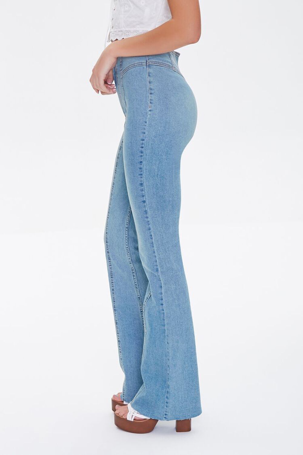 MEDIUM DENIM High-Rise Flare Jeans, image 3