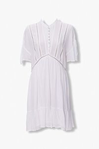 WHITE Ladder-Trim Mini Dress, image 1