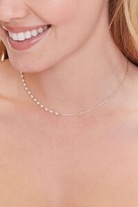 GOLD/CREAM Faux Pearl Chain Necklace, image 1