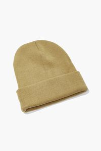 TAUPE Foldover Knit Beanie, image 2