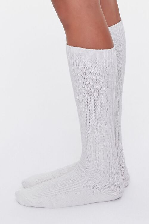 CREAM Pointelle Knit Knee-High Socks, image 2