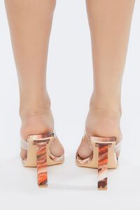 BROWN/MULTI Marble Print Open-Toe Block Heels, image 3