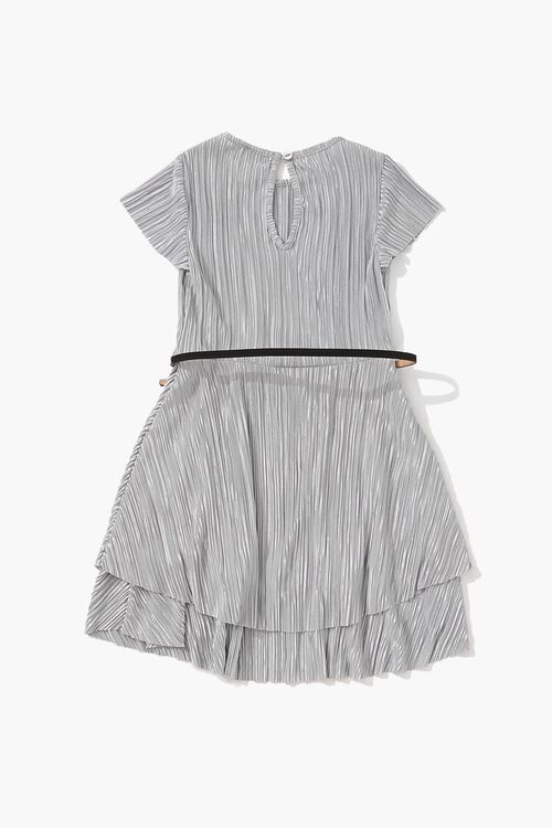 SILVER Girls Belted Pleated Dress (Kids), image 2