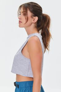 HEATHER GREY Active Cropped Muscle Tee, image 2