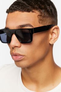 BLACK Men Square Frame Sunglasses, image 2
