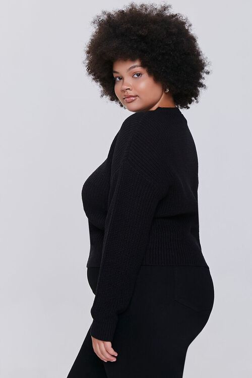 BLACK Plus Size Drop-Sleeve Sweater, image 2