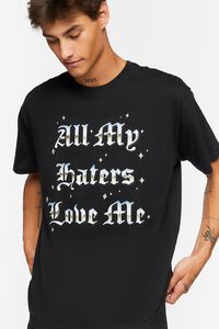 BLACK/MULTI All My Haters Love Me Graphic Tee, image 1