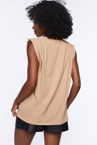 TAUPE Crew Neck Muscle Tee, image 3