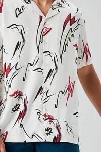 CREAM/MULTI Abstract Doodle Print Shirt, image 5