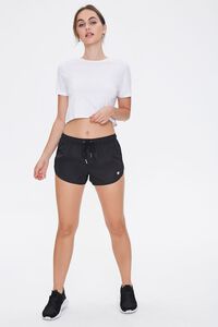 BLACK Active Sheer Mesh-Trim Shorts, image 4