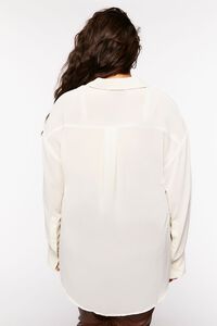 VANILLA Plus Size High-Low Long-Sleeve Shirt, image 3