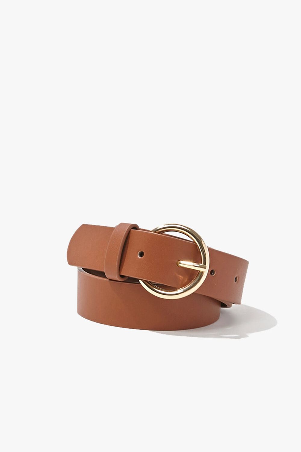 BROWN/GOLD Faux Leather Hip Belt, image 1