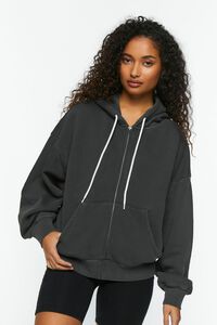 CHARCOAL/MULTI Not In The Mood Graphic Hoodie, image 1