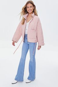 SEASHELL PINK Quilted Zip-Up Jacket, image 4