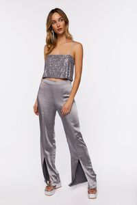 SILVER Sequin Cropped Cami, image 4