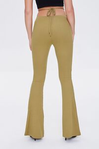 OLIVE Ribbed Knit Self-Tie Flare Pants, image 4