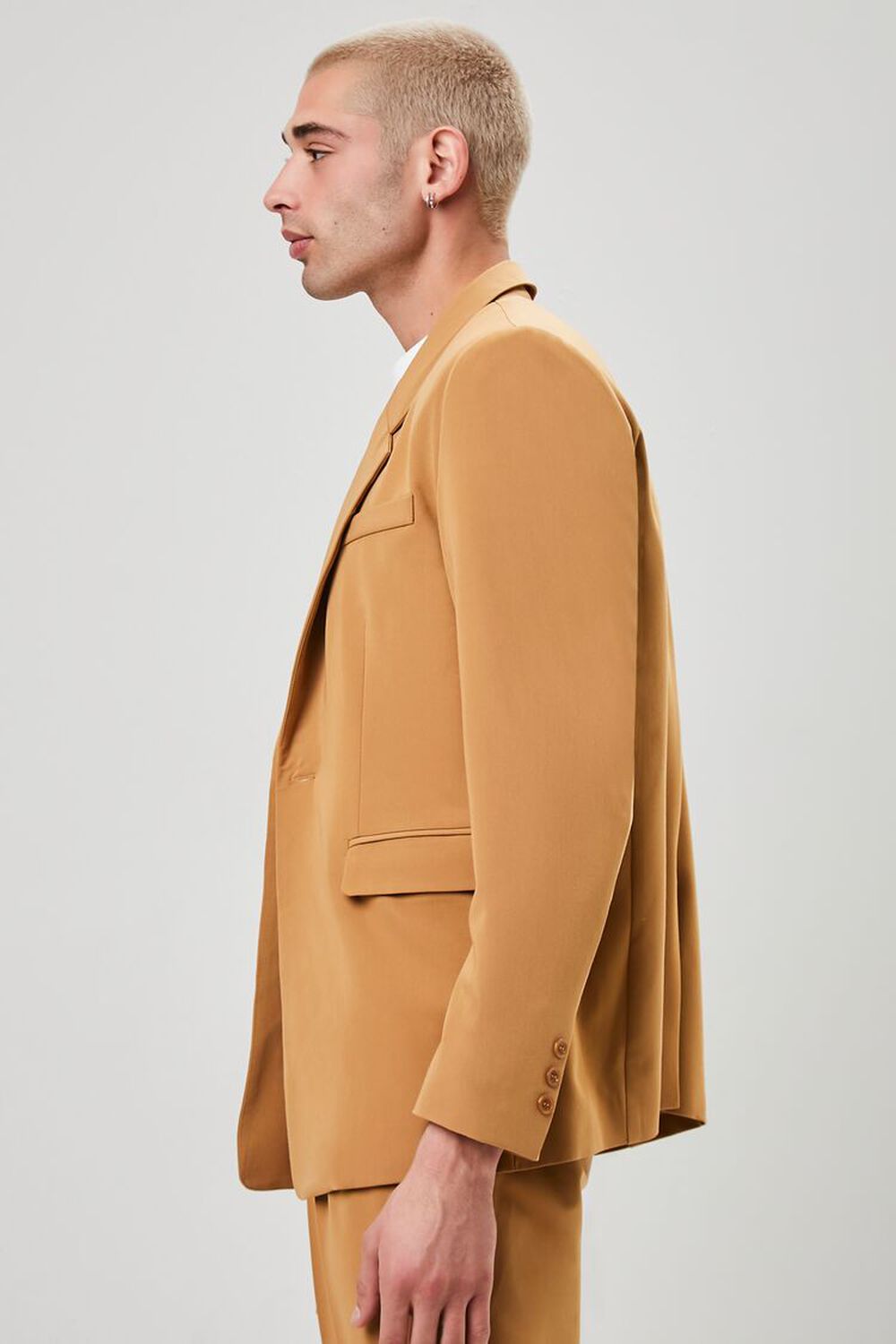 Notched Button-Front Blazer, image 2