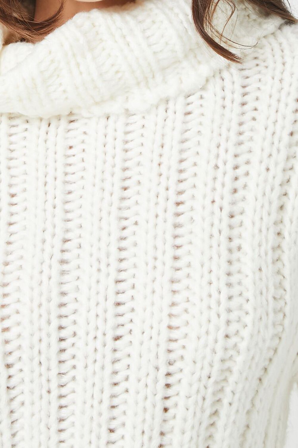 Softly Sultry White Cropped Turtleneck Sweater