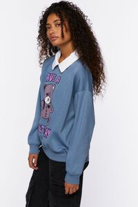 BLUE/MULTI Teddy Bear Graphic Combo Pullover, image 3