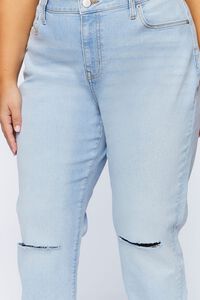 LIGHT DENIM Plus Size Baggy Distressed Jeans, image 6