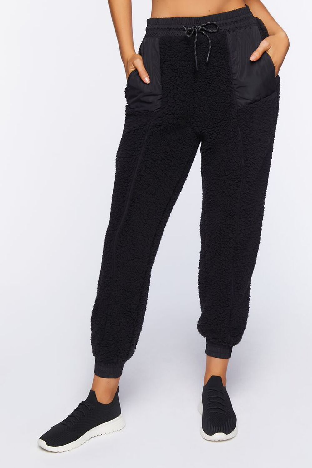 Active Faux Shearling Joggers, image 2