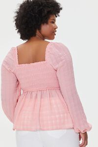 ROSE Plus Size Sweetheart Gingham Top, image 3