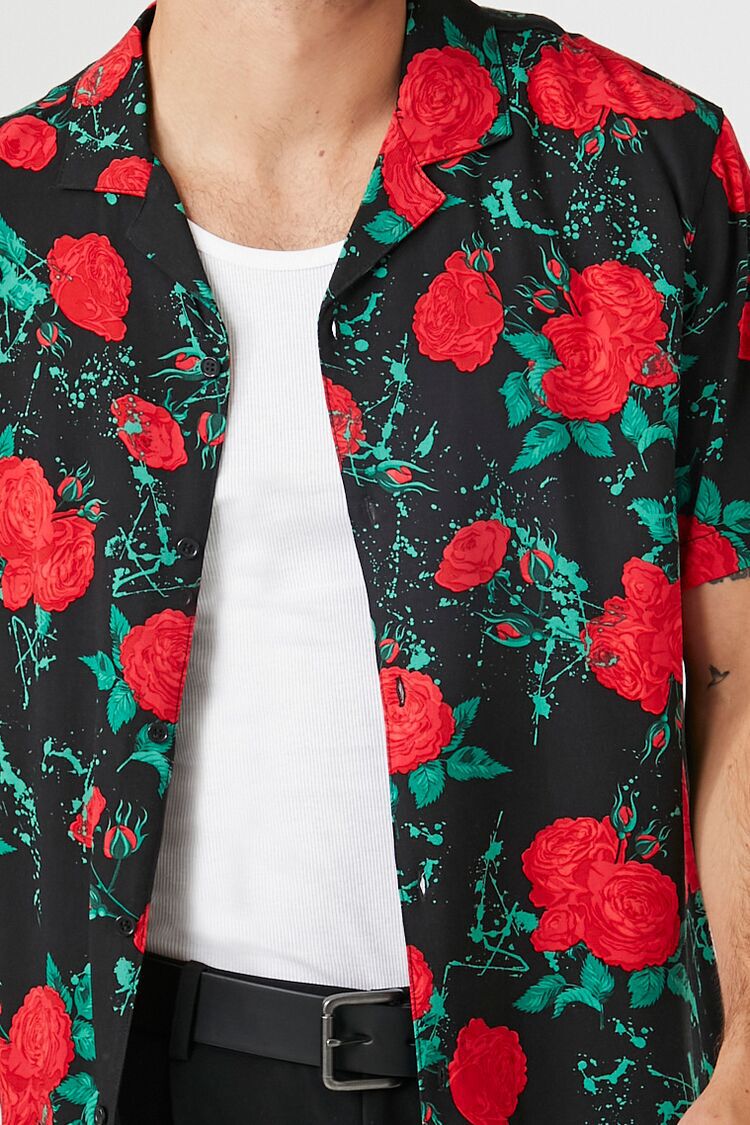 Rayon Rose Print Shirt