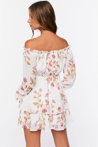 WHITE/MULTI Floral Off-the-Shoulder Mini Dress, image 3