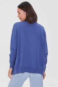 BLUE Sweater-Knit Crop Top & Cardigan Set, image 3