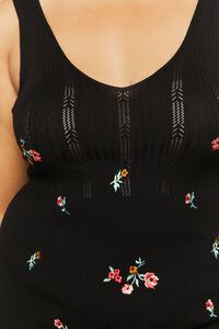 BLACK/MULTI Plus Size Sweater-Knit Mini Dress, image 5
