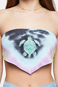 BLUE/MULTI Turtle Tie-Dye Handkerchief Tube Top, image 5