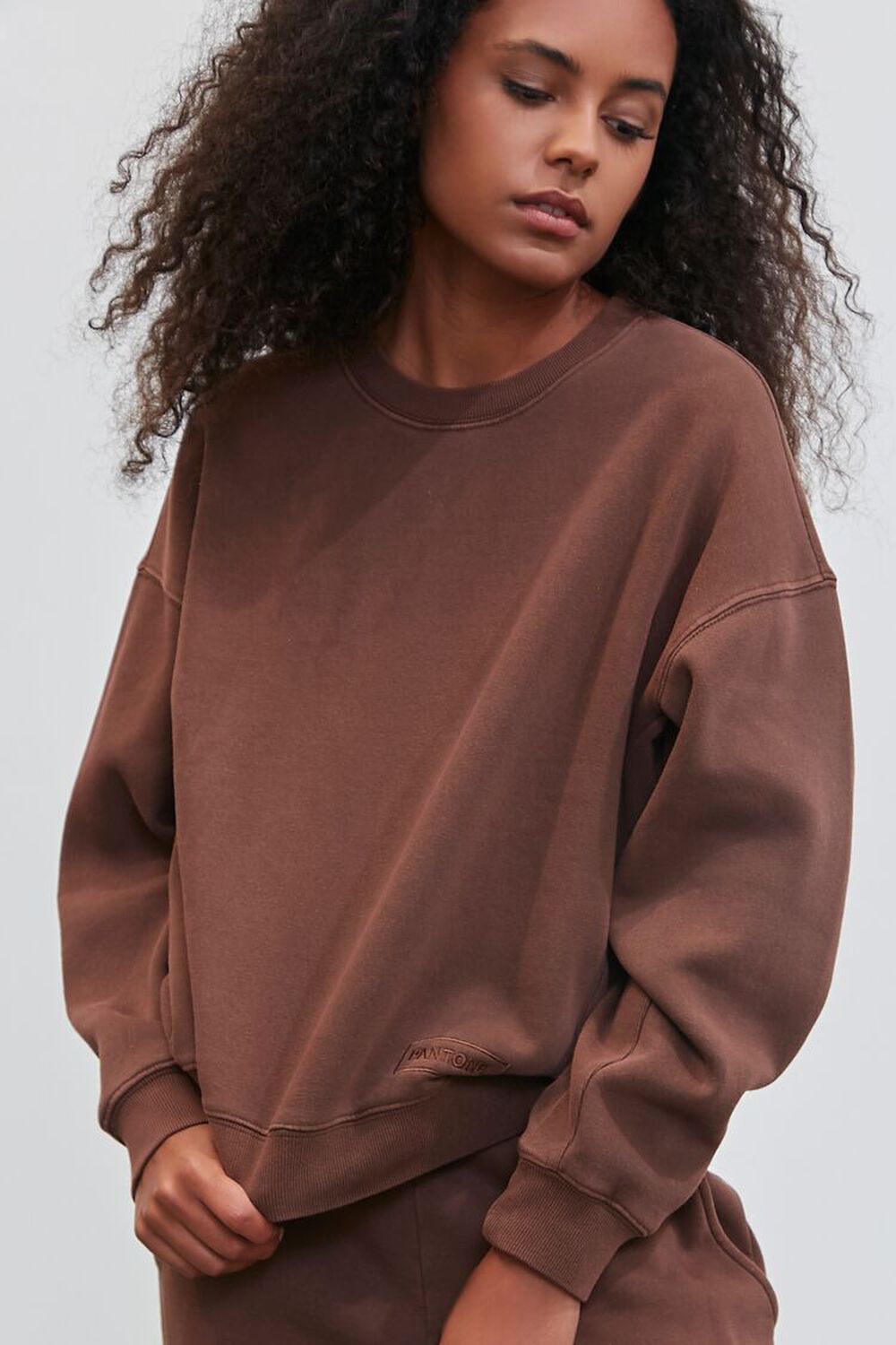 BROWN Pantone Fleece Pullover, image 1