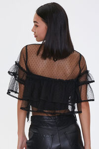 BLACK Tiered Clip Dot Top, image 3