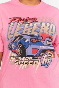 PINK/MULTI Plus Size Racing Legend Graphic Tee, image 5