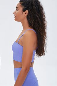PERIWINKLE Seamless Ribbed Knit Sports Bra, image 2