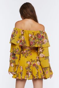 YELLOW/MULTI Floral Print Crop Top & Mini Skirt Set, image 3