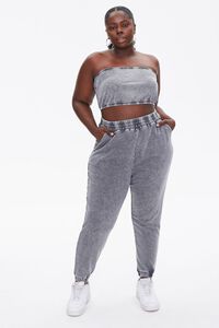 CHARCOAL Plus Size French Terry Joggers, image 1