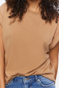 TAUPE Cotton Muscle Tee, image 5