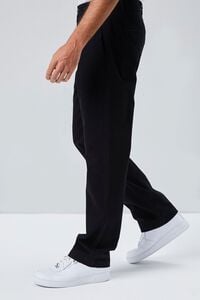 BLACK Cotton Straight-Leg Pants, image 3
