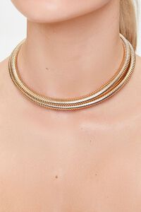 GOLD Cocoon Chain Layered Necklace, image 1