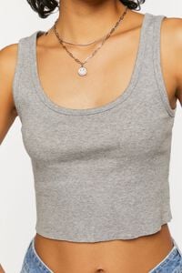 HEATHER GREY Cropped Tank Top, image 5