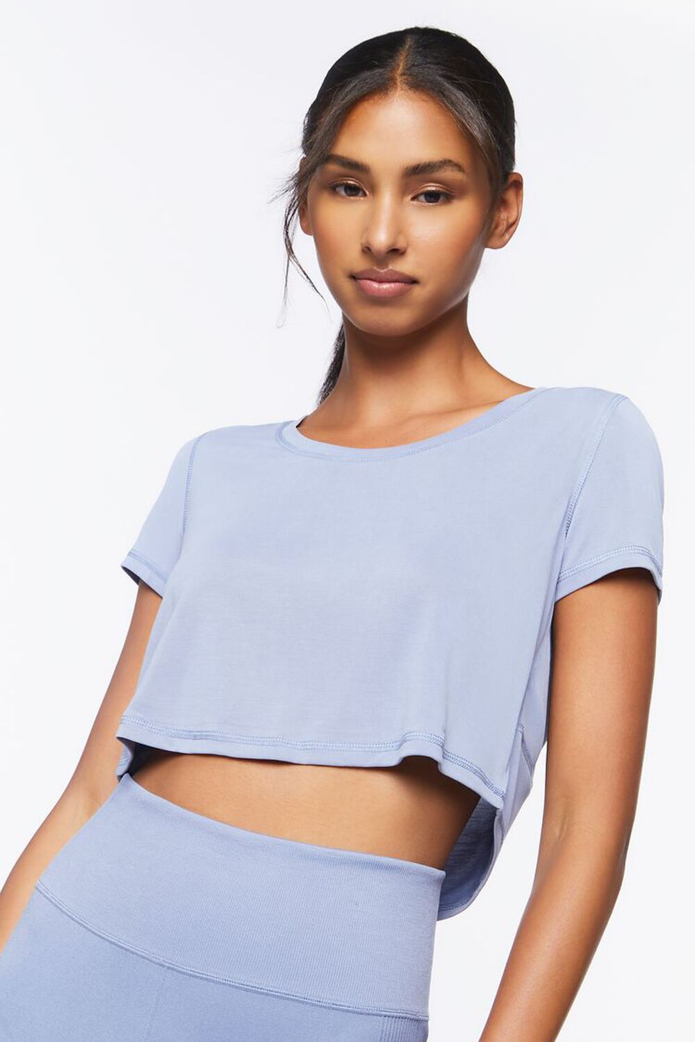 BLUE MIRAGE Active Boxy Cropped Tee, image 1