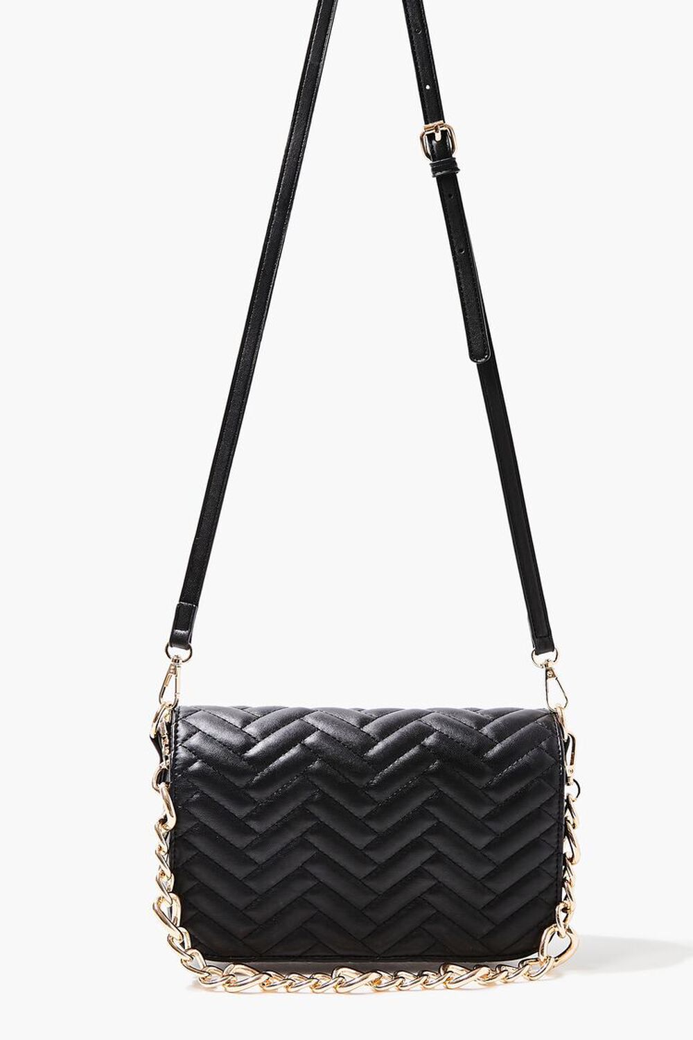 Quilted Chevron Crossbody Bag, image 1