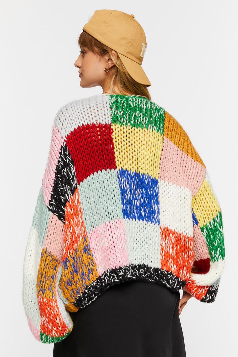 Colorblock Patchwork Cardigan Sweater